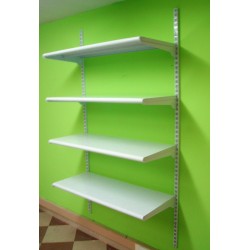 ESTANTERÍA METÁLICA CREMALLERA PARED 4 BALDAS
