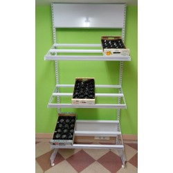 ESTANTERÍA FRUTERÍA CREMALLERA MURAL 3 NIVELES 2
