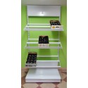 ESTANTERÍA FRUTERÍA CREMALLERA MURAL 3 NIVELES Y ESTANTE